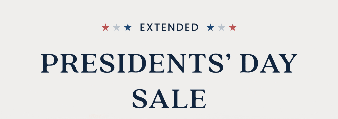 Extended: Presidents' Day Sale: 25% Off Sitewide & 40% Off Specials