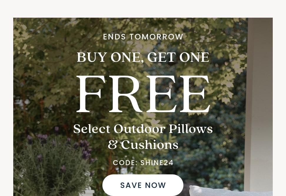 BOGO Free Select Outdoor Pillows and Cushions