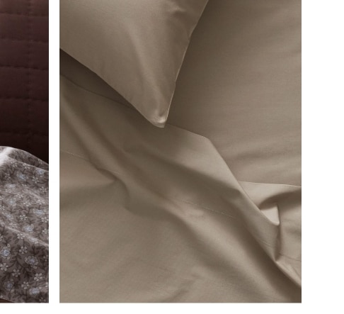 Classic Cool Cotton Percale Bed Sheet Set - Mocha, Twin